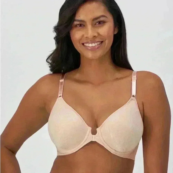 Bali Comfort Revolution Front Close Shaping Underwire Bra Sandshell | Size 38C - Picture 1 of 11